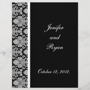 menu elegante do casamento tema damasco