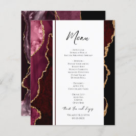 Menu Elegante do Elegante Agate Burgundy
