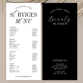 Menu Elegante do Logotipo do Script Nostalgical