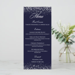 Menu Elegante Elegante Mesa de Casamento do Marinho Car