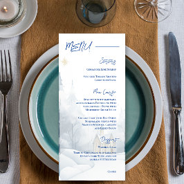 Menu Elegante Festa de casamento de neve na paisagem de