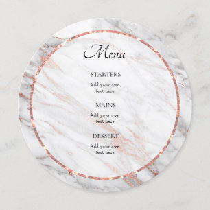 menu elegante mármore dourado-rosado