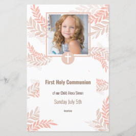Menu Elegante Primeira Comunhão