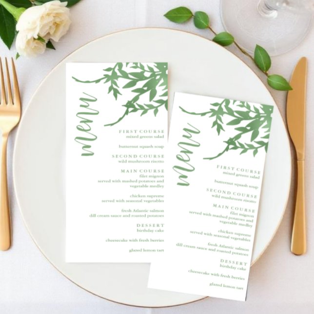 Menu Elegante Quinceañera Verde (Criador carregado)