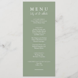 Menu Elegante Sage Green Modern Vamos Eat Janto Casamen