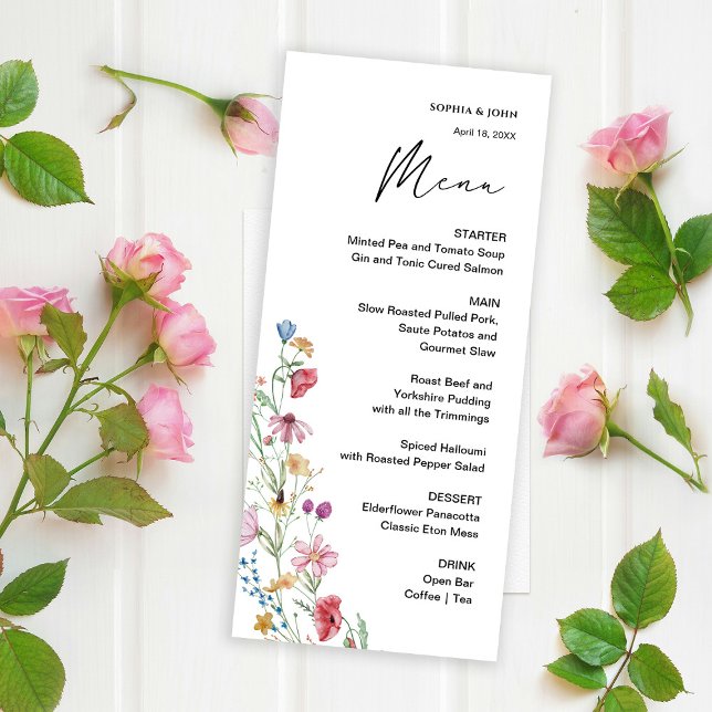 Menu Elegante Wildflower (Criador carregado)