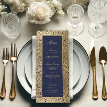 Elegantes Rosas Douradas em Azul Naval Vintage Cas