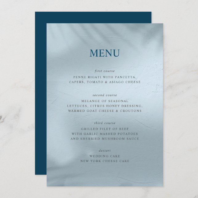 Menu Elementar Água e Gelo (Frente/Verso)