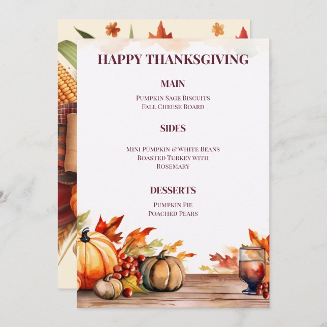 MENU ELEVATE YOUR THANKSGIVING MEAL WITH A STUNNING  (Frente/Verso)