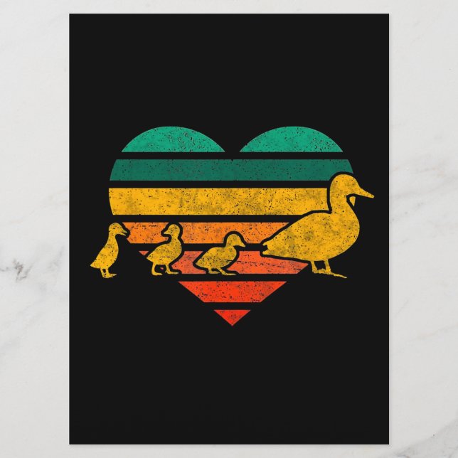 Menu Engraçado Mama Duck 3 Dulings | Pato De Natal  (Frente)