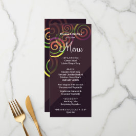 Menu Espirais Chic Rainbow Com Profundo Puro