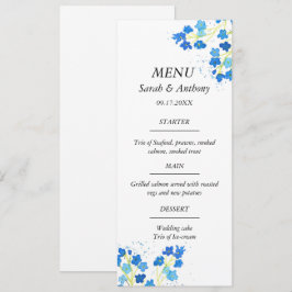 Menu Esquece-me que não é Comida de Casamento Blue Flor