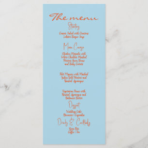 Menu Estilo Colorido Caprichoso Vintage Manuscrito 