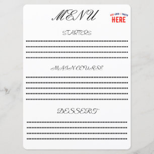 MENU ESTILOSO MODERNO PERSONALIZÁVEL BRANCO VERIFICADO