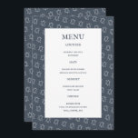 Menu Estrela do Bar Mitzvah de David B'nai Bat<br><div class="desc">Menu personalizado perfeito para um bar mitzvah, bat mitzvah ou outra celebração judaica! Mão fez arte para você! TOTALMENTE PERSONALIZÁVEL! Clique em "Personalizar" acima para editar o texto. Clique em "editar usando a ferramenta design" para ajustar as fontes, as cores e os posicionamentos e para excluir o design do verso,...</div>
