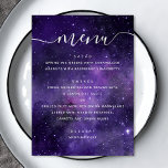 Menu Estrelas do Universo. Casamento de guião noturno r<br><div class="desc">Cardápio de casamento da noite do espaço roxo com roteiro moderno. Adequado para aniversário,  aniversário e qualquer outra festa. Entre em contato comigo se precisar de itens adicionais.</div>