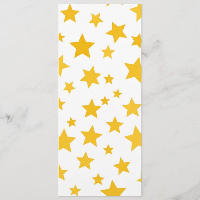 Menu estrelas douradas em fundo branco (Frente)