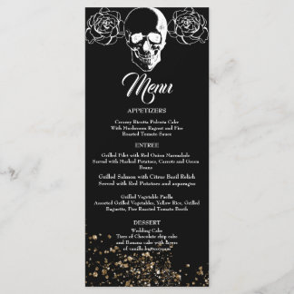Menu Eternal Elegance Gothic Wedding