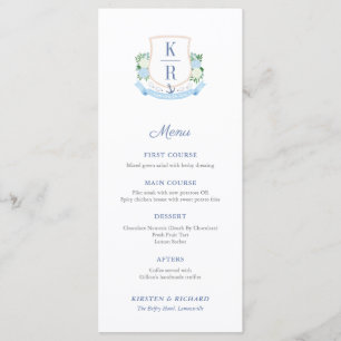 Menu Eterno Costeiro Monograma Nomes de Local Individua