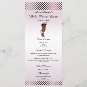 Menu étnico do chá de fraldas da princesa bolinh