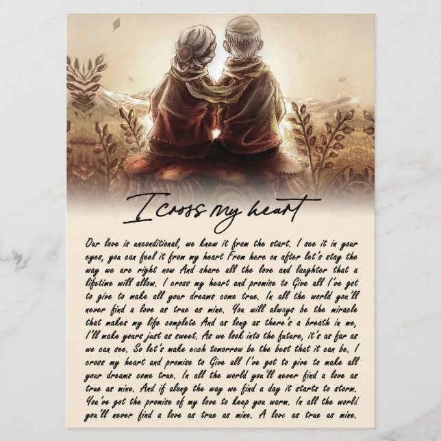 Menu Eu Cruzo Meu Presente De Ouro Do Coração (Frente)