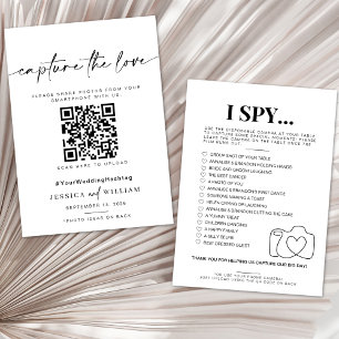 Menu Eu espio o jogo de casamento Capturar a cena do am