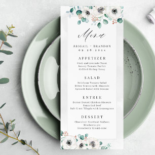 Menu Eucalyptus Greenery anemone casamento floral com r