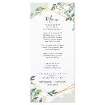 Eucalyptus Greenery Chá de casamento Geométrico