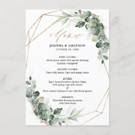 Menu Eucalyptus Greenery Rustic WedMenu