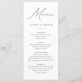 Menu Evento Clássico Negro e Branco