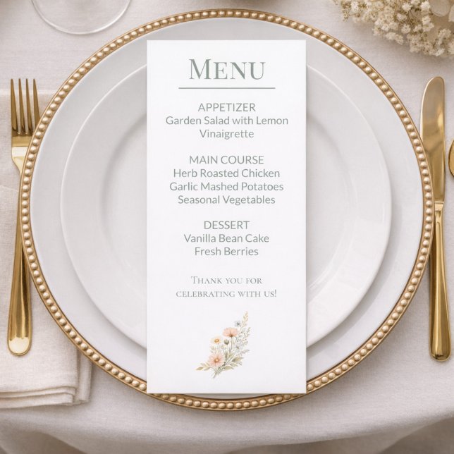 Menu Evento do Jardim de Flores Silvestres (Criador carregado)