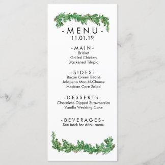 Menu Evento Greenery Garland