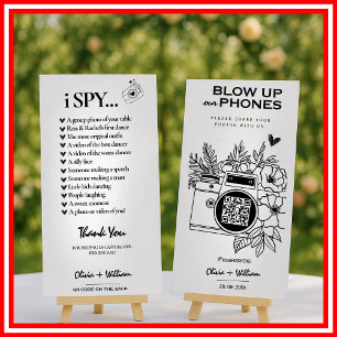 Menu Explode Seus Telefones Jogo de Casamento Minimalis