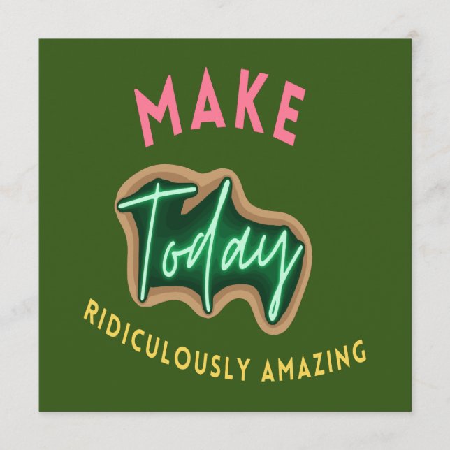 Menu Faça hoje ridiculamente incrível (Frente)