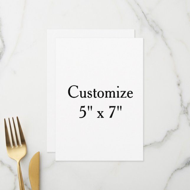 Menu Faça Você Mesmo um Quadrado Simples de 5" x 7" (Frente/Verso In Situ)