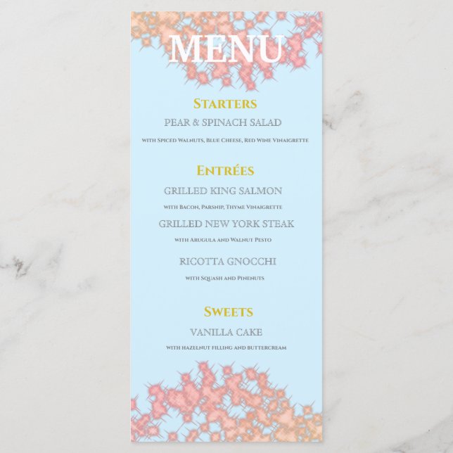 Menu Fairytale Sweet 16 Princesa Foto (Verso)