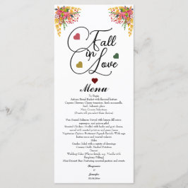 Menu Fall in Love Script Wedding 