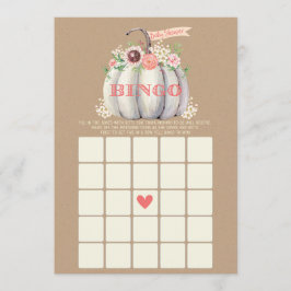 Menu Fall White Pumpkin - Chá de fraldas Bingo