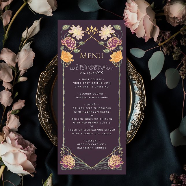 Menu Fantasy Encantado Casamento Floral Garden (Criador carregado)
