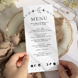 Menu Fases de Casamento do Crescente Branco Negro Celes