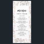 Menu Fatia Rústica de Madeira Fatia de Cobre Fall Fall<br><div class="desc">Fatia Rústica de Madeira Fatia de Cobre Design de outono com fatia de madeira desenhada manualmente, galhos, galhos e bagas. Um país de moda e moda Procure por um casamento de outono ou qualquer época, a natureza inspirou-se, perfeito para um local de casamento de celeiro, ou retiro de montanha. Com...</div>