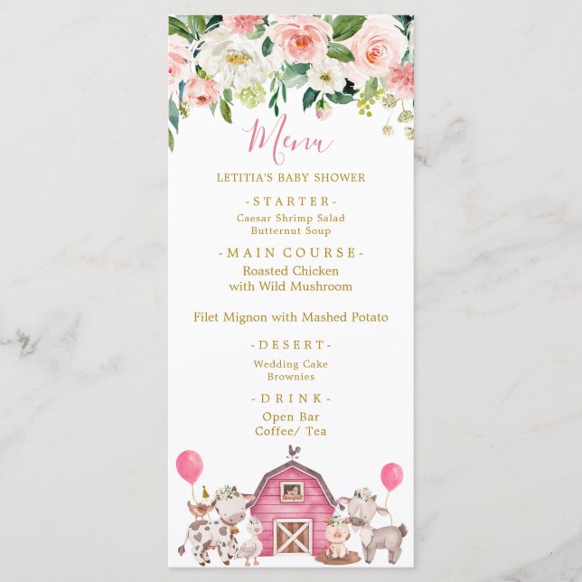 Menu Fazenda Rosa Menor (Frente)