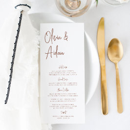 Menu Feira | Casamento de Script Manuscrito Moderno
