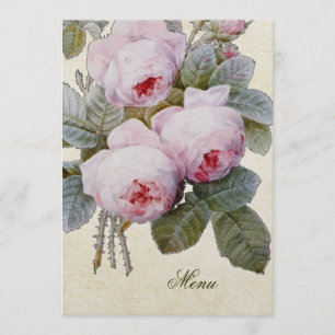 Menu feito sob encomenda floral do casamento do