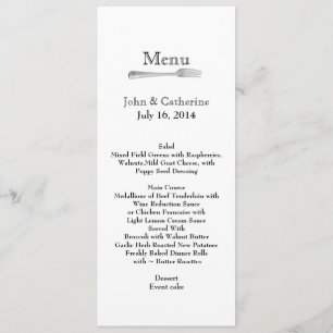 Menu feito sob encomenda moderno à moda da mesa d