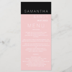 Menu feito sob encomenda moderno do casamento do