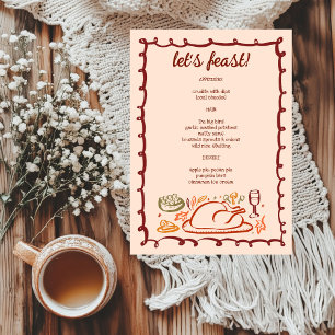 Menu Feriado de Ação de Graças e Ação de AmizadePERSONA