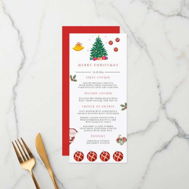 Menu Feriado de Natal (Frente/Verso In Situ)