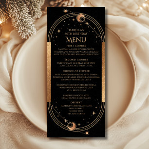 Menu Festa de Aniversário de 30 anos Black Gold Celesti