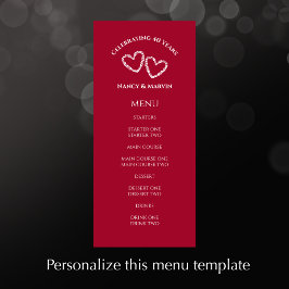 Menu Festa de Aniversário de Casamento de 40 Anos Custo
